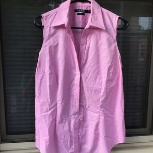 Lauren Ralph Lauren Pink Gingham Button Up Size L